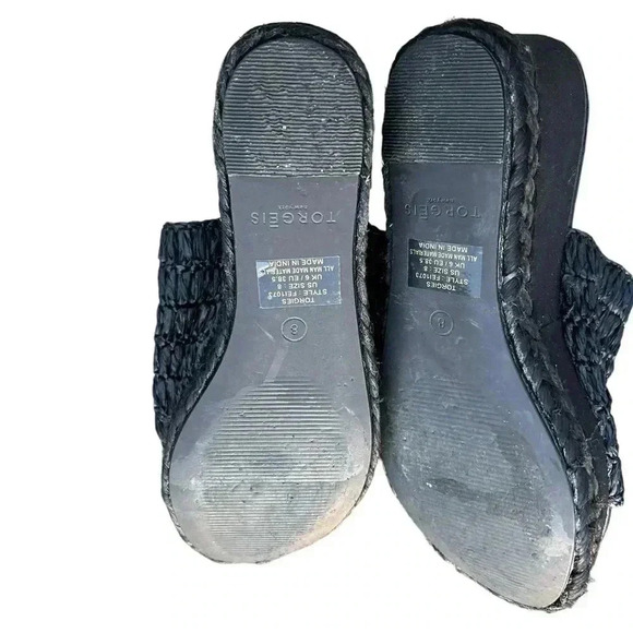 Torgeis Womens Neith FEI1073 Black Wedge Slide Sandals Size 8 - Picture 10 of 11